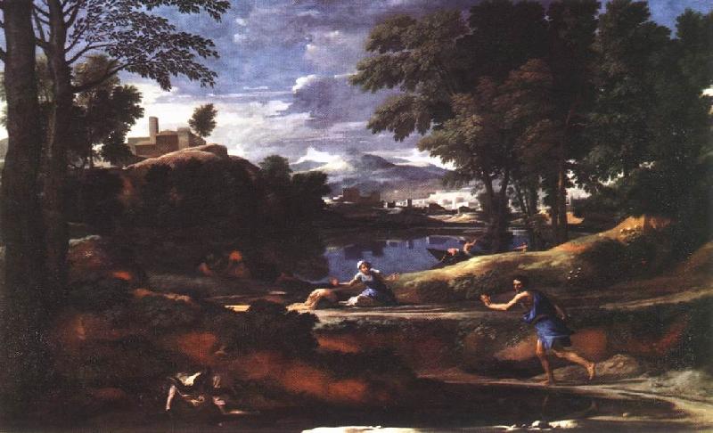 Nicolas Poussin Landscape with a Man Killed by a Snake Germany oil painting art